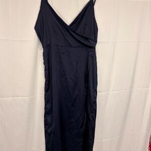 Sophisticated Midnight Blue Midi Dress